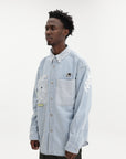 Aape Shirt Logo Long Sleeve Light Blue