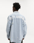 Aape Shirt Logo Long Sleeve Light Blue
