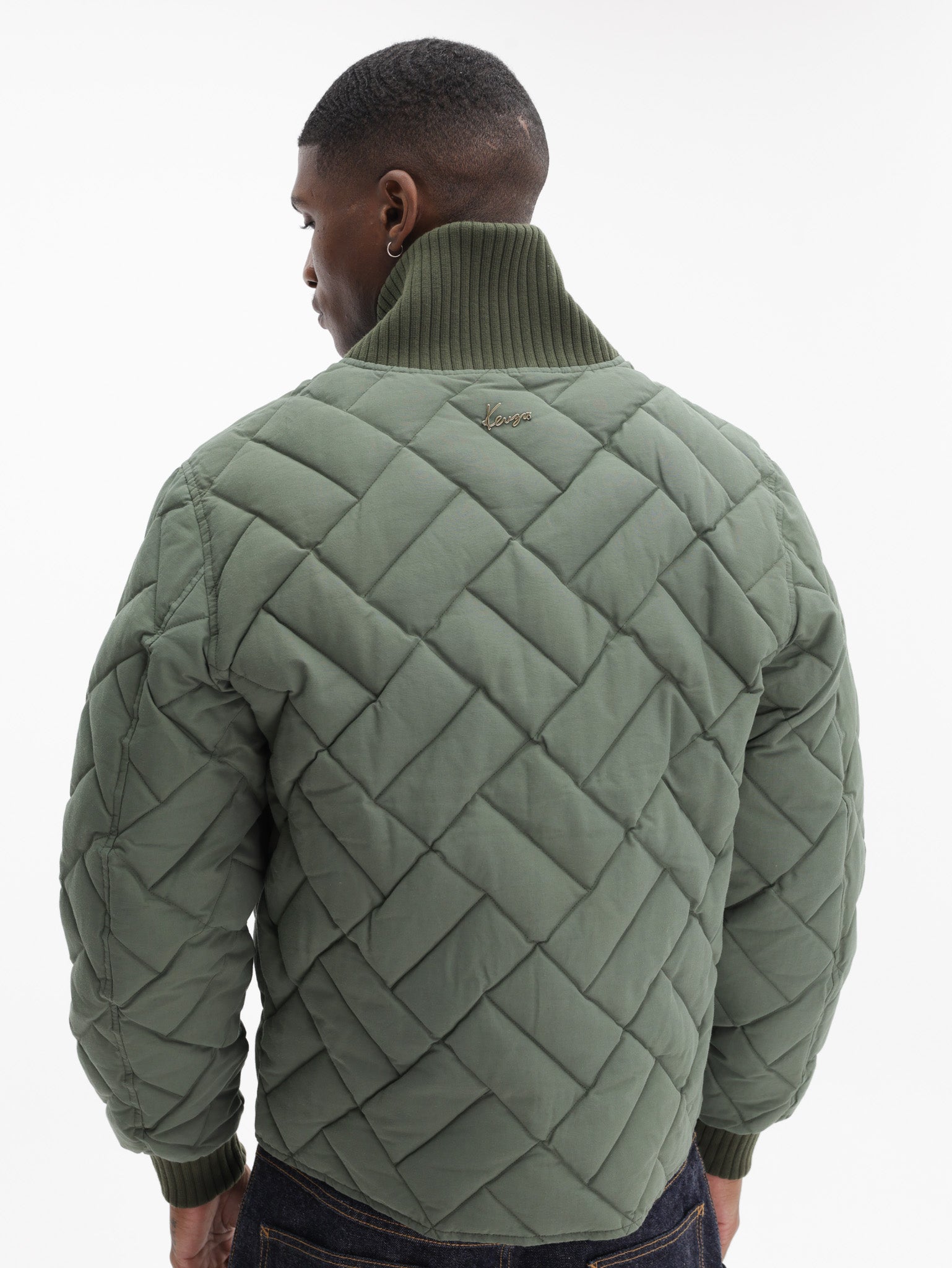 き*可様 AL KAPONE Kenzo Jacket Quilted Weave Khaki - AL Capone Premium