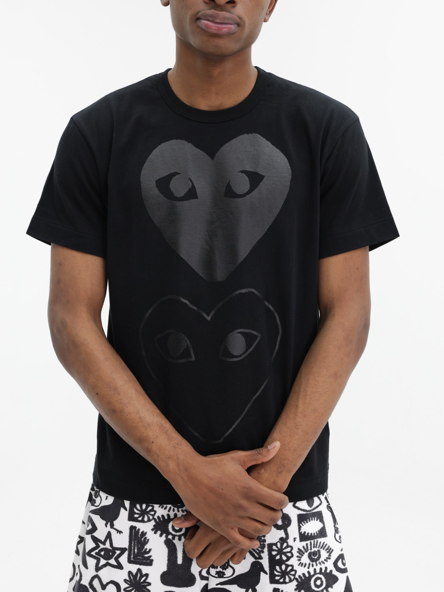 Comme Des Garcons T-Shirt Heart Emblem Black - AL Capone Premium