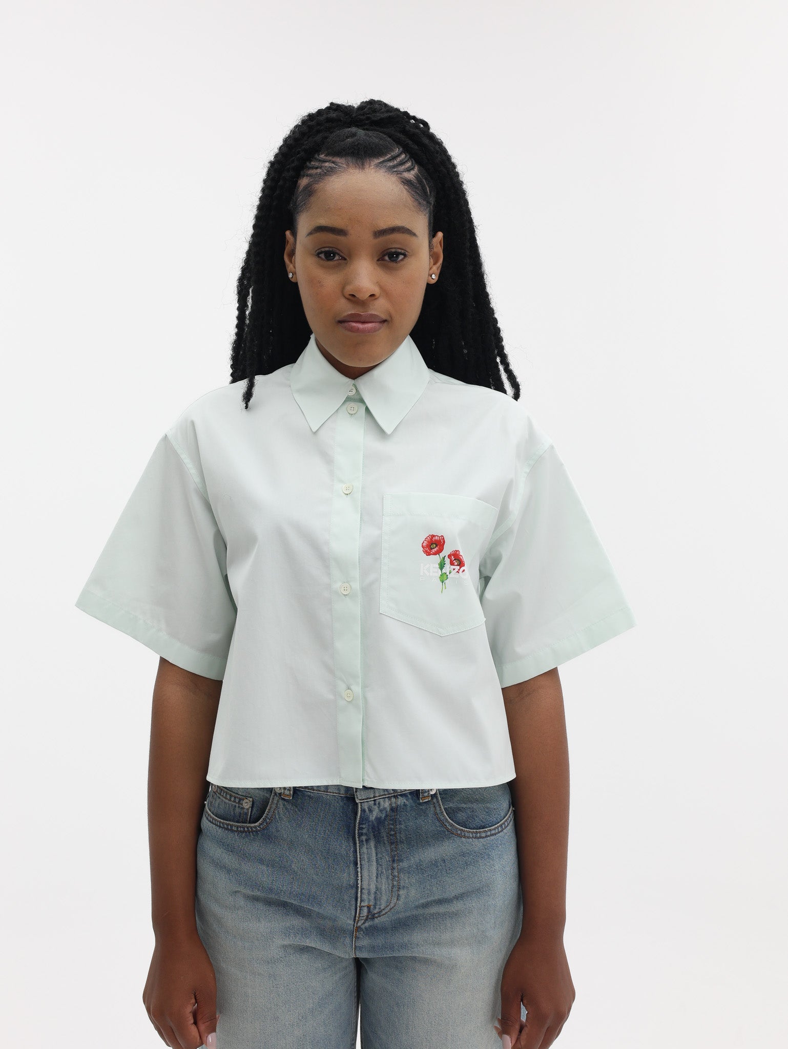 Kenzo Shirt Archive Bouquet Cropped Absinthe-AL Capone Premium
