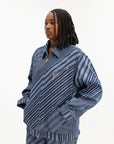 Kenzo Jacket Stripes Denim Rinse Blue