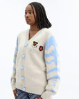 Kenzo Cardigan Logo Pale Grey-Blue