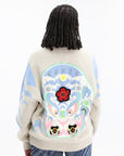 Kenzo Cardigan Logo Pale Grey-Blue