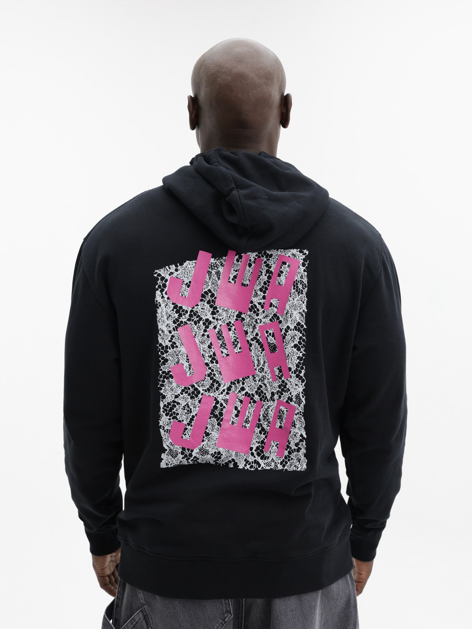 Jw Anderson Hoodie Lace Back Panel Black