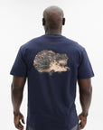 JW Anderson T-Shirt Prickly Back Print Navy