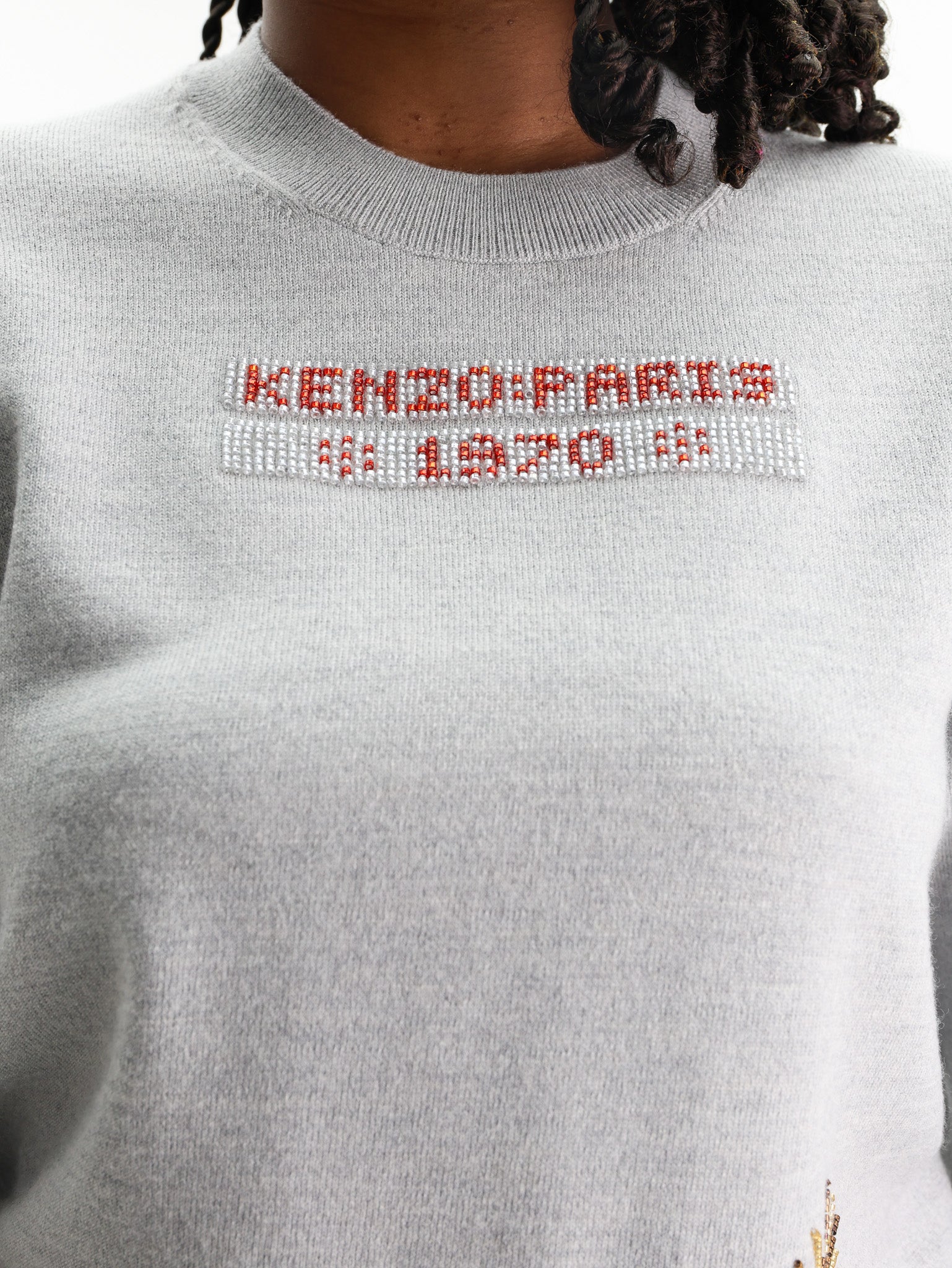 Kenzo Sweater Logo Pearl Grey - AL Capone Premium