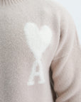 Ami Turtleneck De Coeur Logo Grey