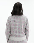 Kenzo Cardigan Checkered Pale Grey
