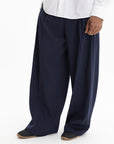 Kenzo Tailored Pants Wo Woven Wool  Navy