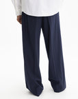 Kenzo Tailored Pants Wo Woven Wool  Navy