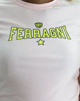 Chiara Ferragni Crew Ladies Bold Logo Pink