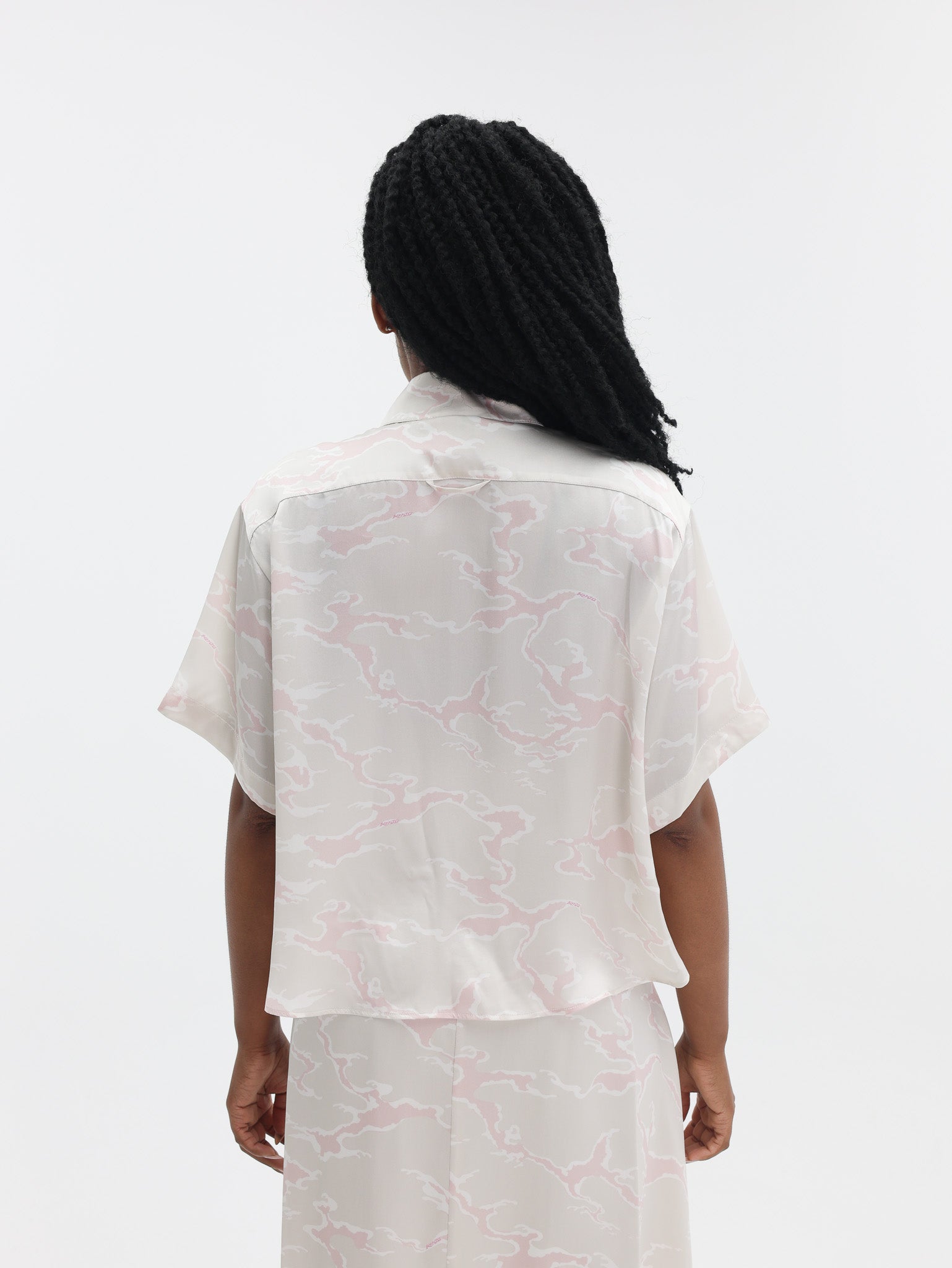 Kenzo Shirt SC Woven Silk Pearl Grey