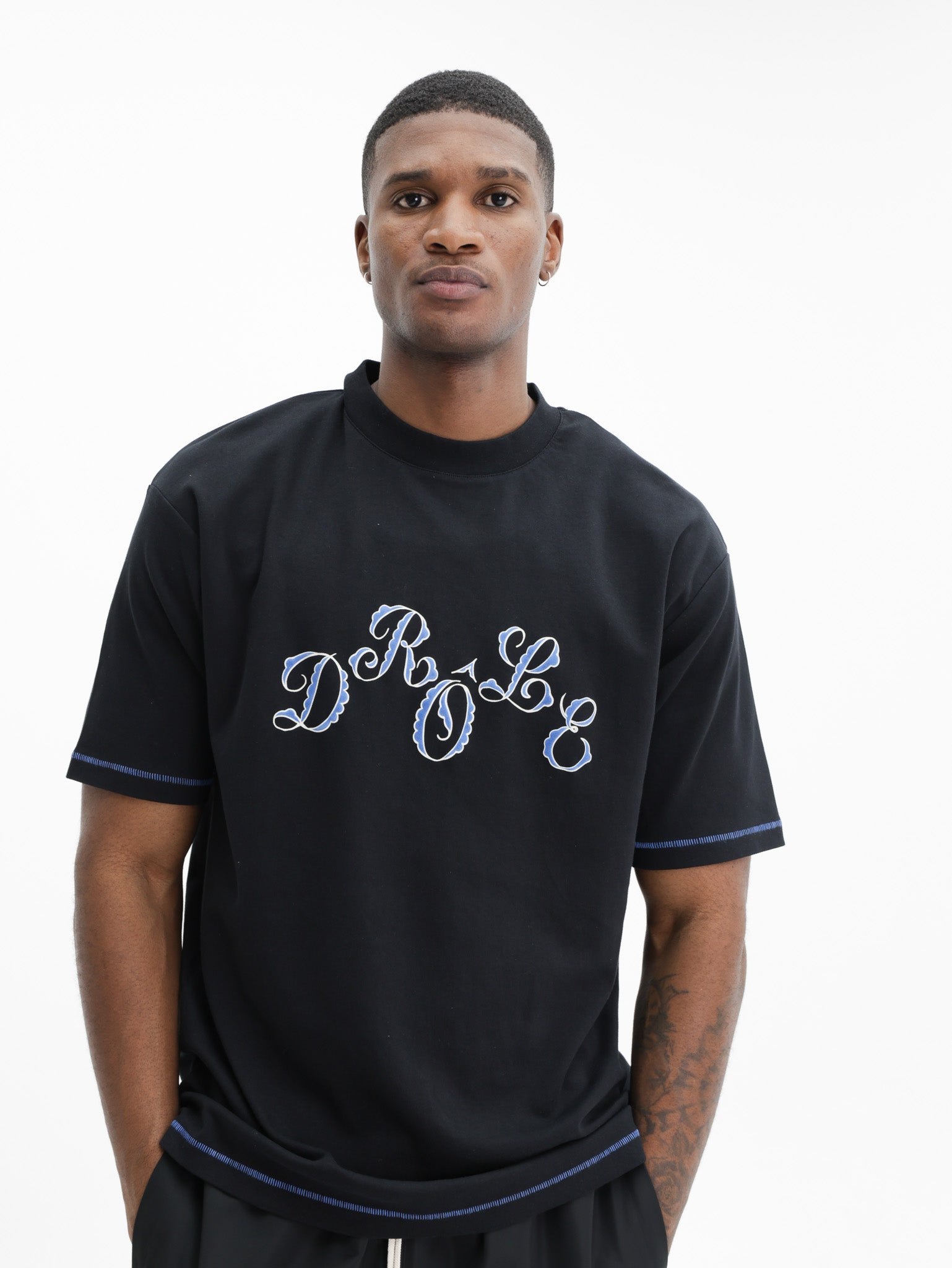 Drole De Monsieur T-Shirt Logo Black