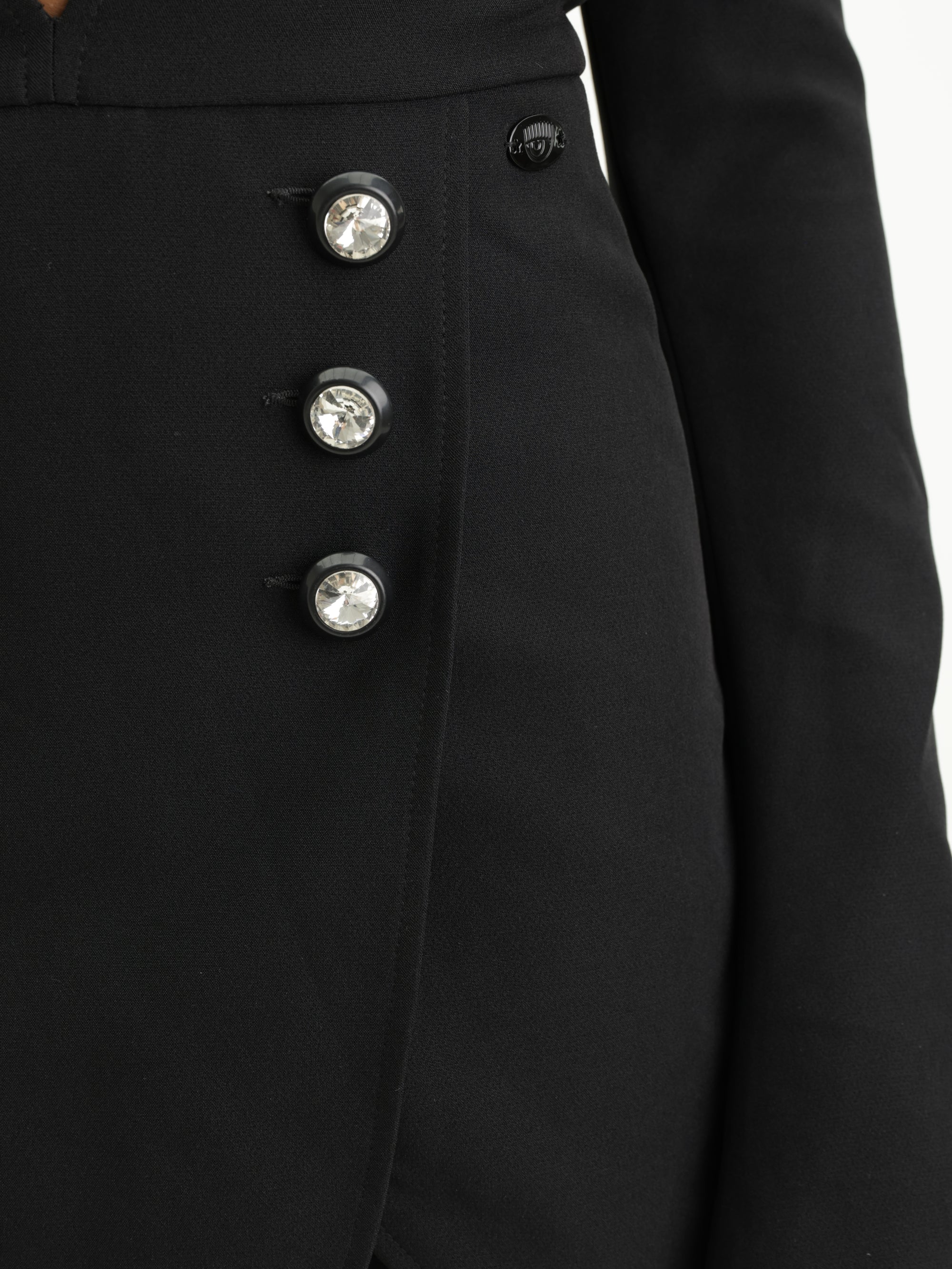 Chiara Ferragni Dress Low V Neck Black