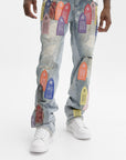 Who Decides War Jeans Patch Arched Repaired Distressed Denim Multi