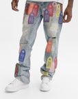 Who Decides War Jeans Patch Arched Repaired Distressed Denim Multi