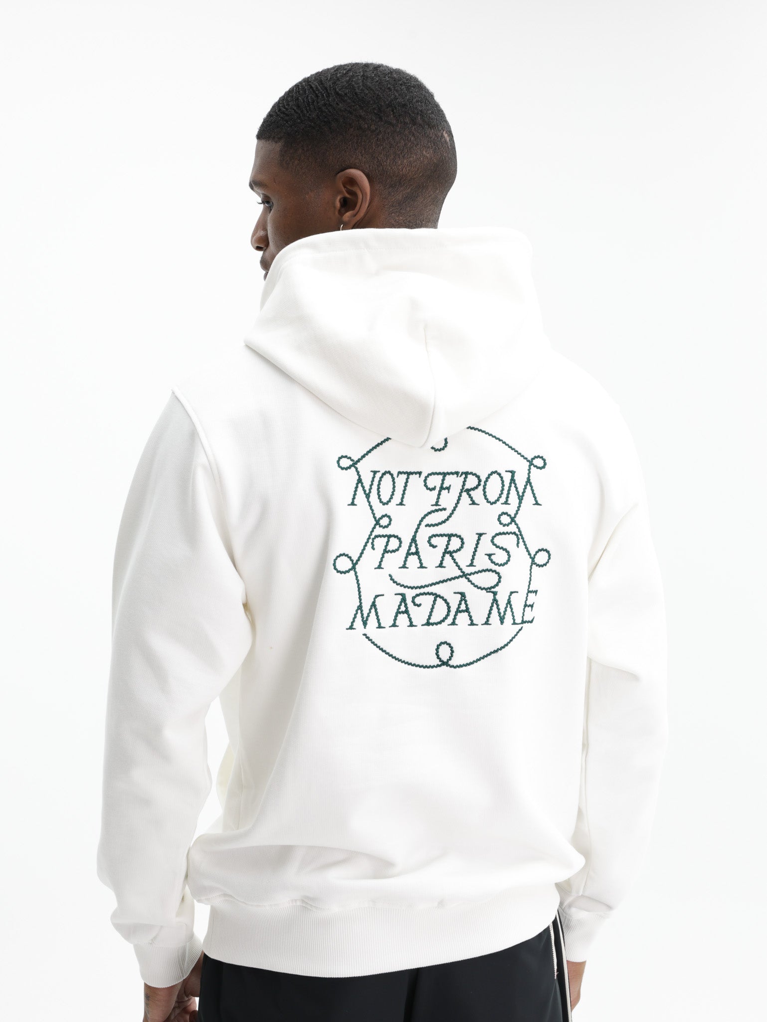 Drole De Monsieur Sweater Slogan Hoodie Off-White