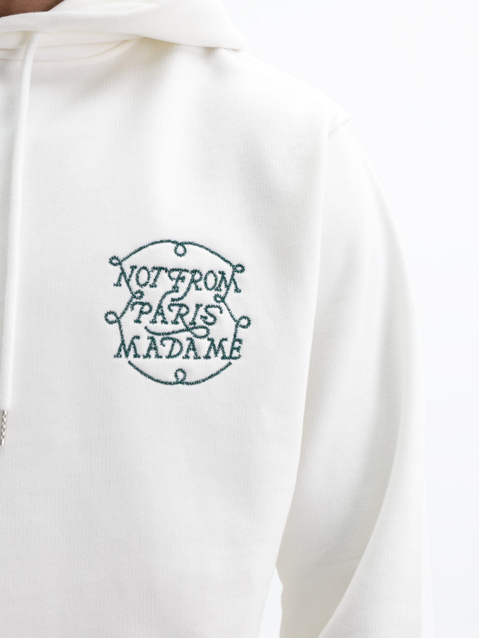 Drole De Monsieur Sweater Slogan Hoodie Off-White