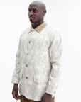 Drole De Monsieur Jacket Allover Print Ecru