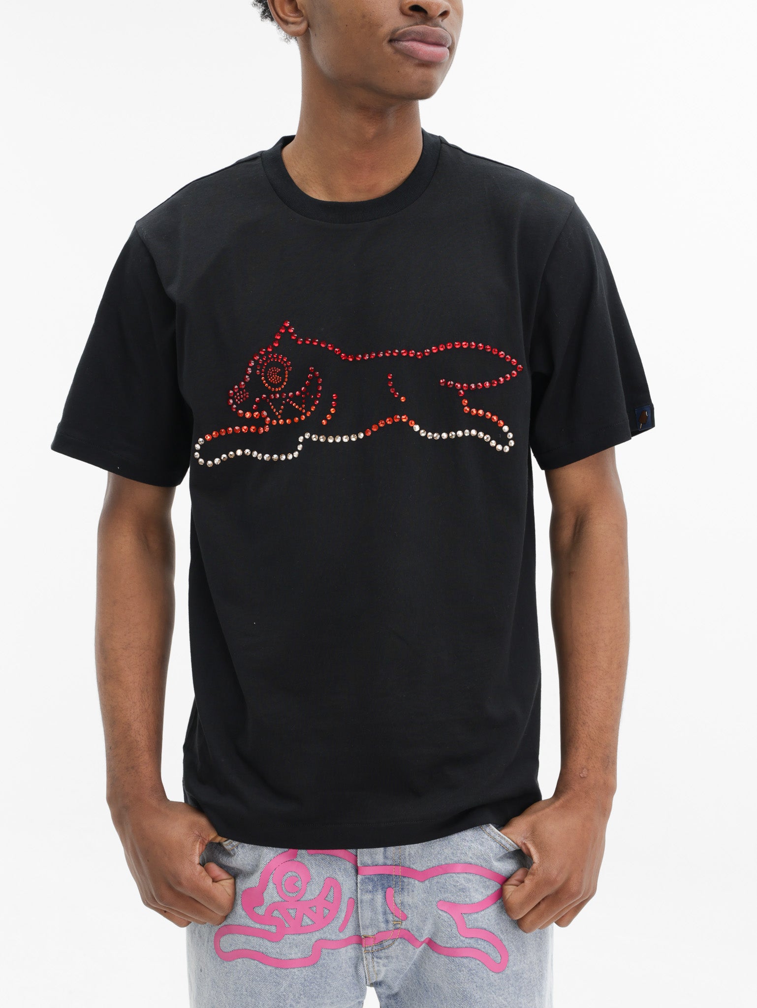 Ice-cream T-Shirt Crystal Dog Black