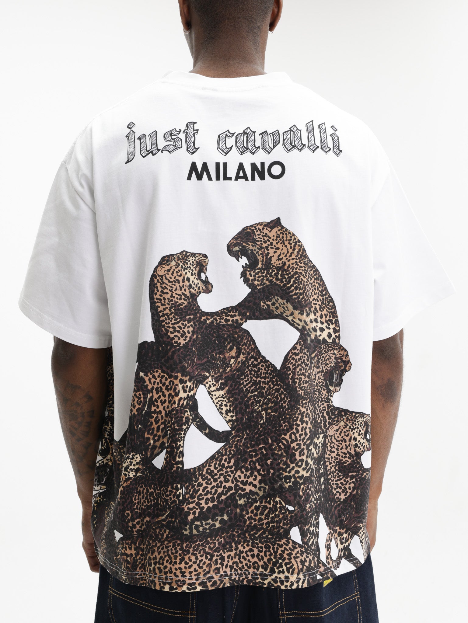 Just Cavalli T-Shirt Full Leopard White