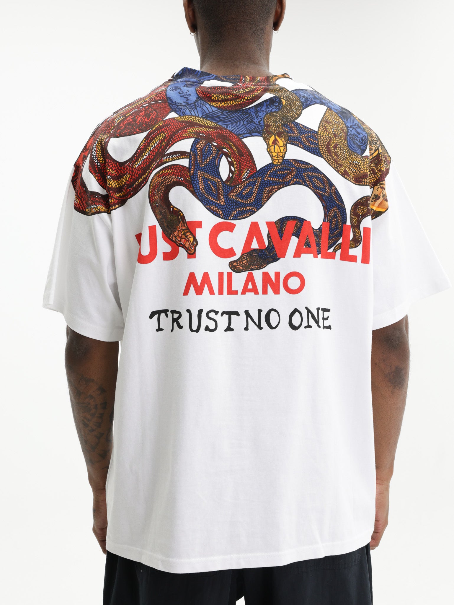 Just Cavalli T-Shirt Full Snake White