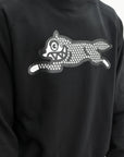 Ice-cream Sweater Glitter Running Dog Black