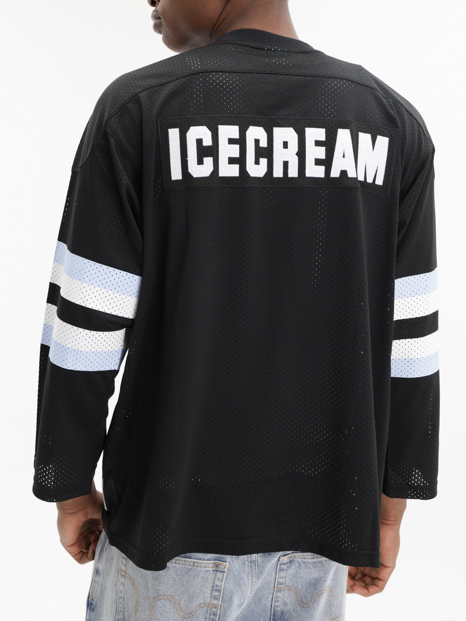 Ice-cream Shirt Checkered Collar Ss Black/white