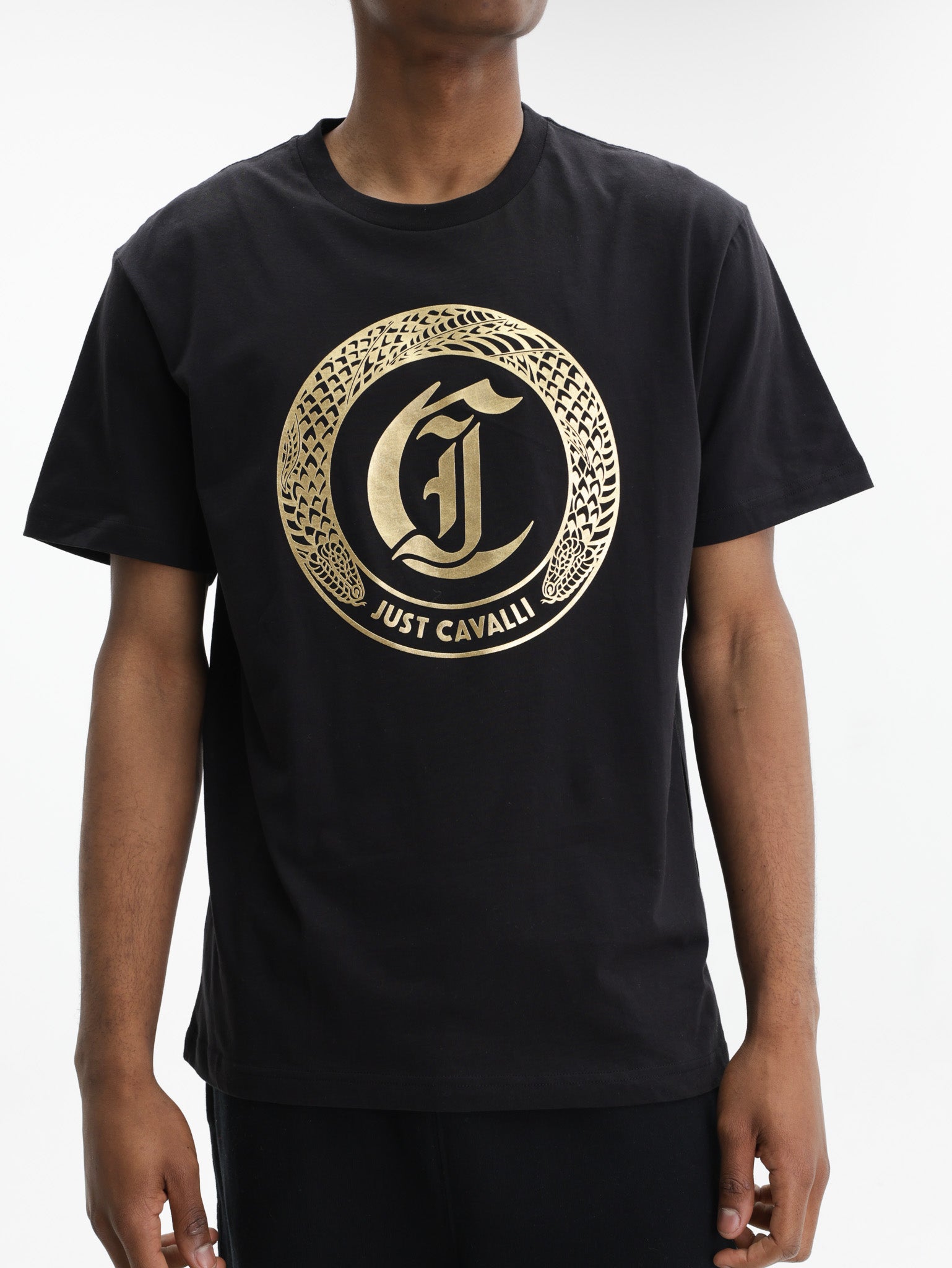 Just Cavalli T-Shirt Snake Logo Black
