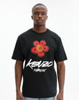 Kenzo T-Shirt Boke Flower Logo Black