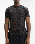 Just Cavalli T-Shirt Allover Gothic Logo Black