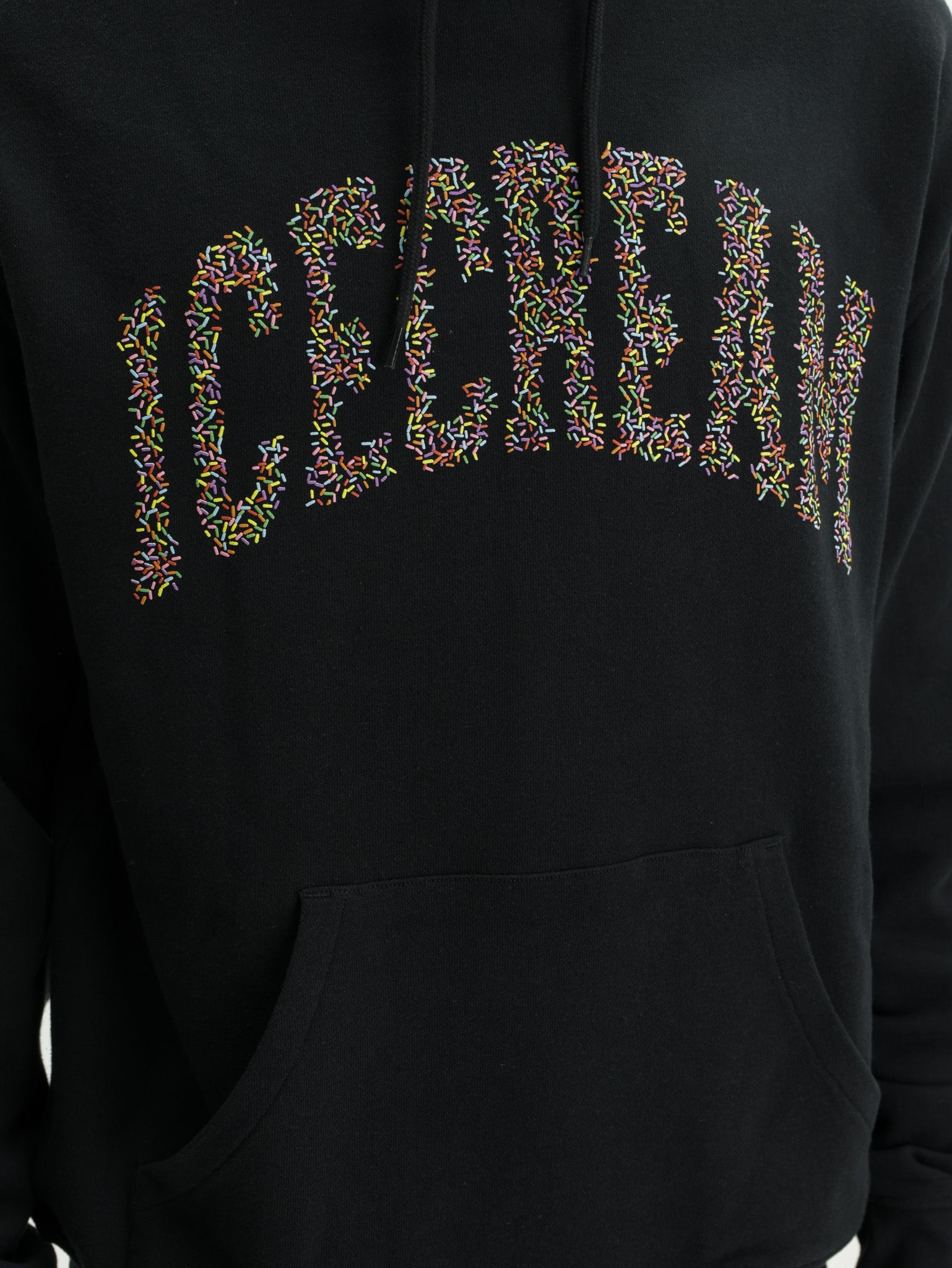Ice-cream Hoodie Sprinkles Popover Black