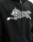 Ice-cream Hoodie Glitter Running Dog Black