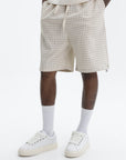 Drole De Monsieur Shorts Checkered Beige