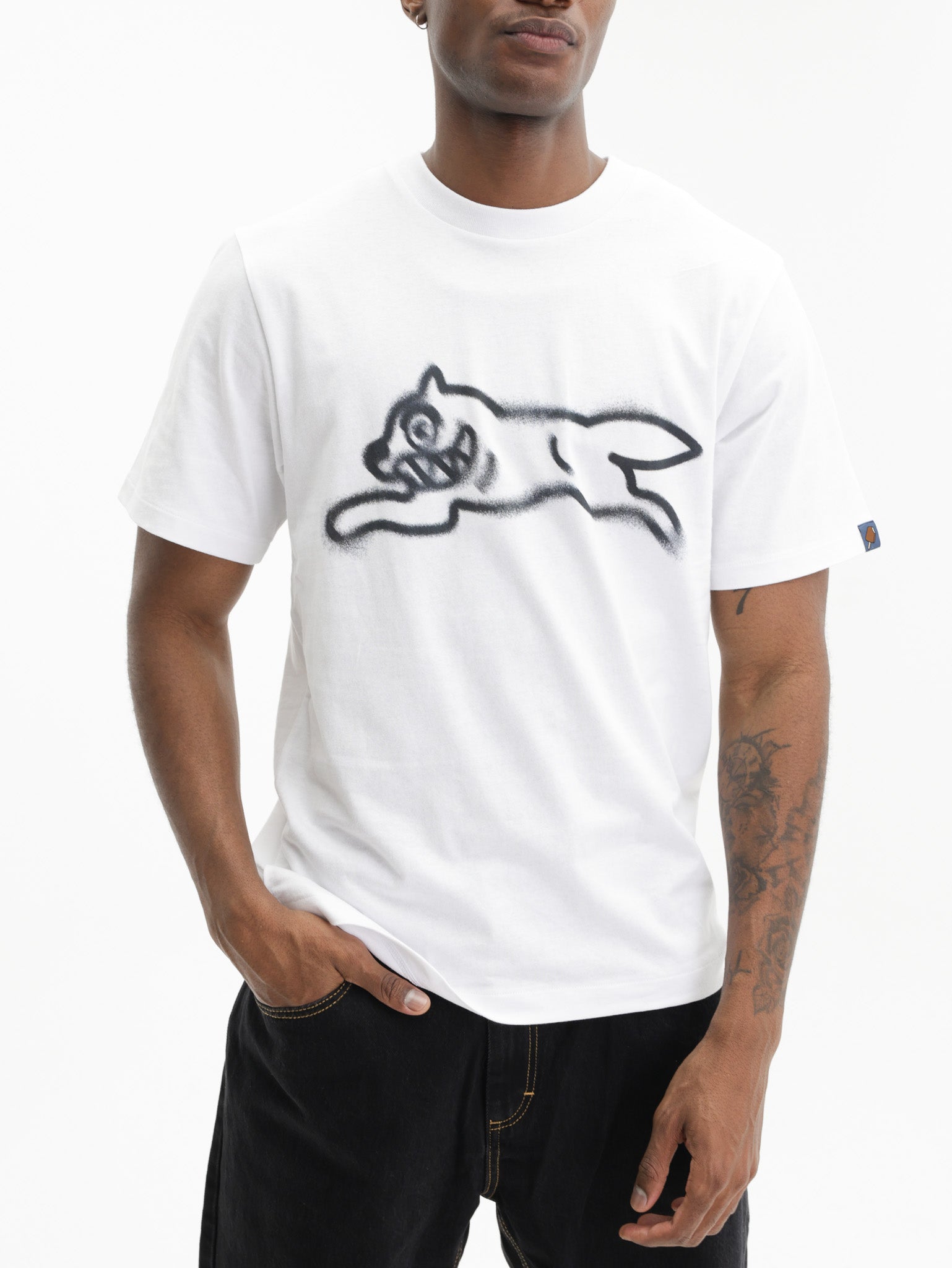 Ice-cream T-Shirt Spray Paint Dog White