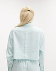 Chiara Ferragni Jacket Track Crop Aqua