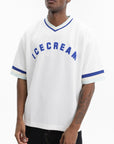 Ice-cream T-Shirt V-neck Sports Jersey White