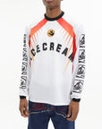 Ice-cream Sweater Red/blue Mesh Logo White