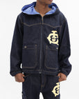 Ice-cream Jacket Panelled Zip Through Indigo