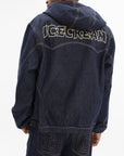 Ice-cream Jacket Panelled Zip Through Indigo