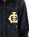 Ice-cream Jacket Panelled Zip Through Indigo