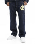 Ice-cream Pants Beige Ic Print Logo Indigo