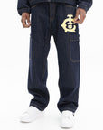 Ice-cream Pants Beige Ic Print Logo Indigo