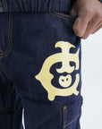 Ice-cream Pants Beige Ic Print Logo Indigo