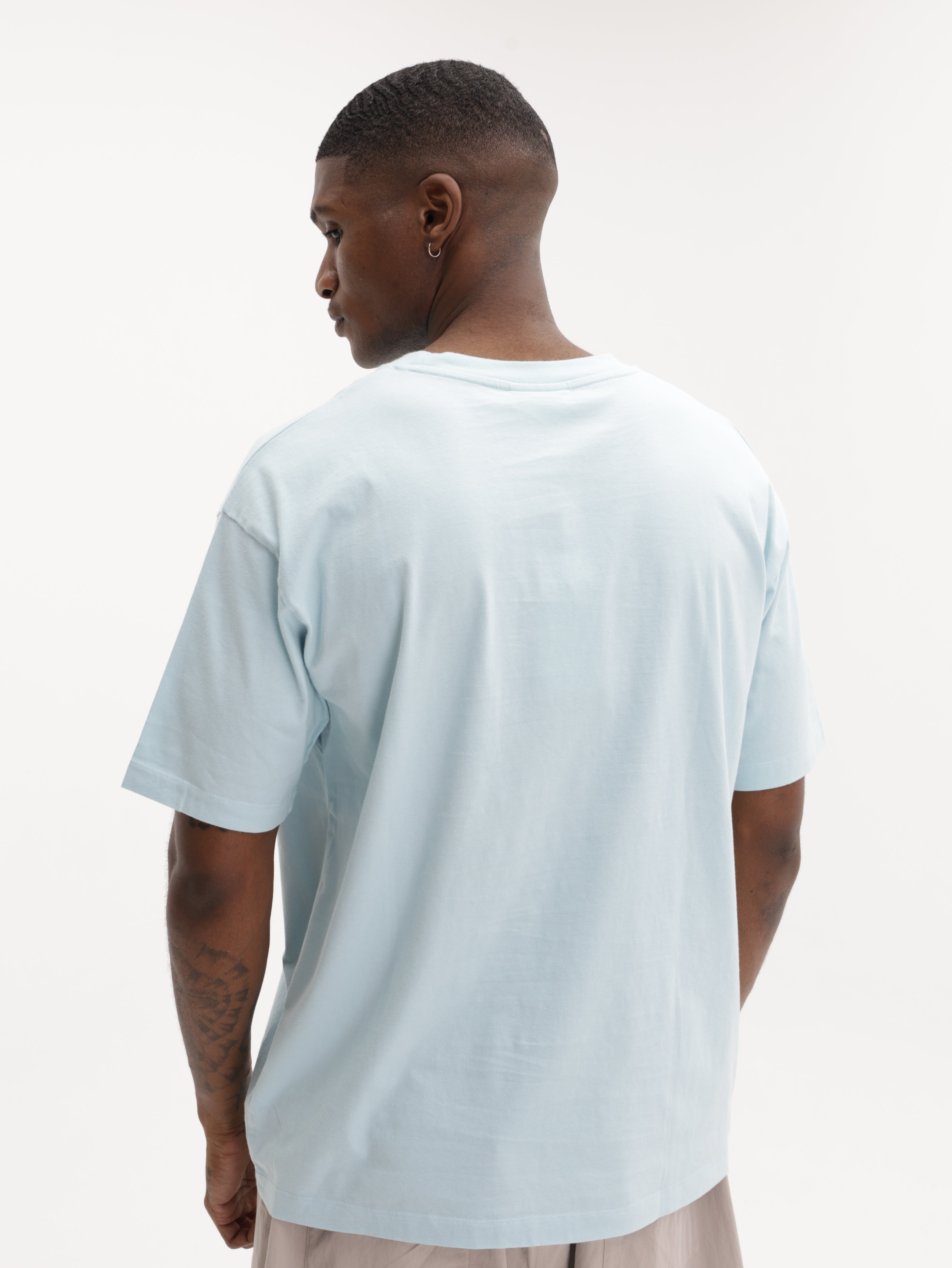 Drole De Monsieur T-Shirt Pocket Print Light Blue – AL Capone Premium