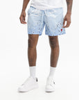 Ice-cream Shorts White Dog Logo Print Blue