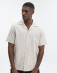 Drole De Monsieur Shirt Checkered Beige