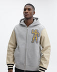 Billionaire Boys Club Jacket Standing Astro Leather Heather Grey