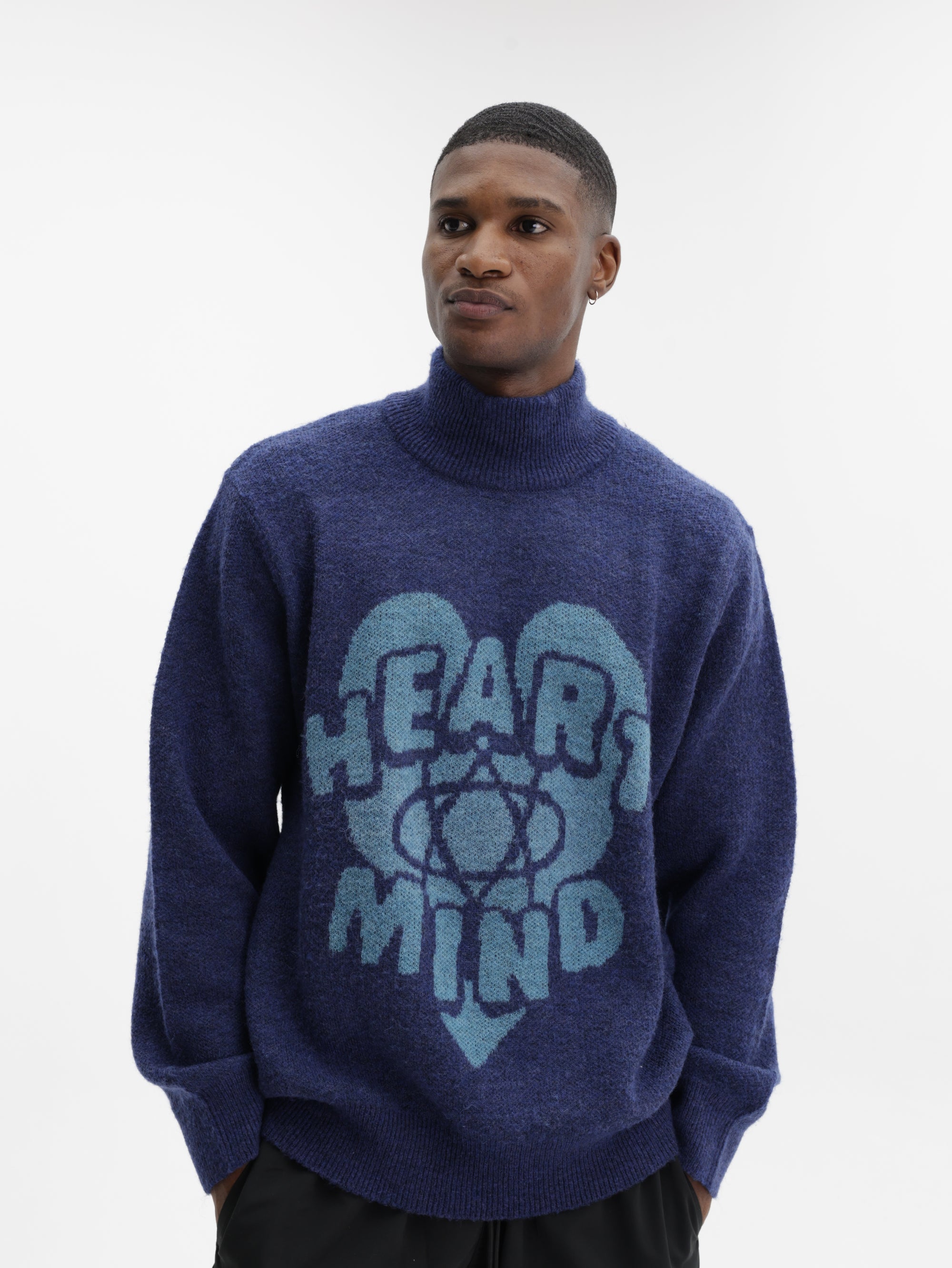 Billionaire Boys Club Sweater Heart Mind Knitted Navy